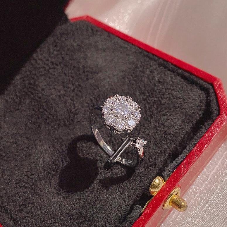 Christmas Gift Women Fashion diamond Necklace Earrings Rings Jewelry Sets