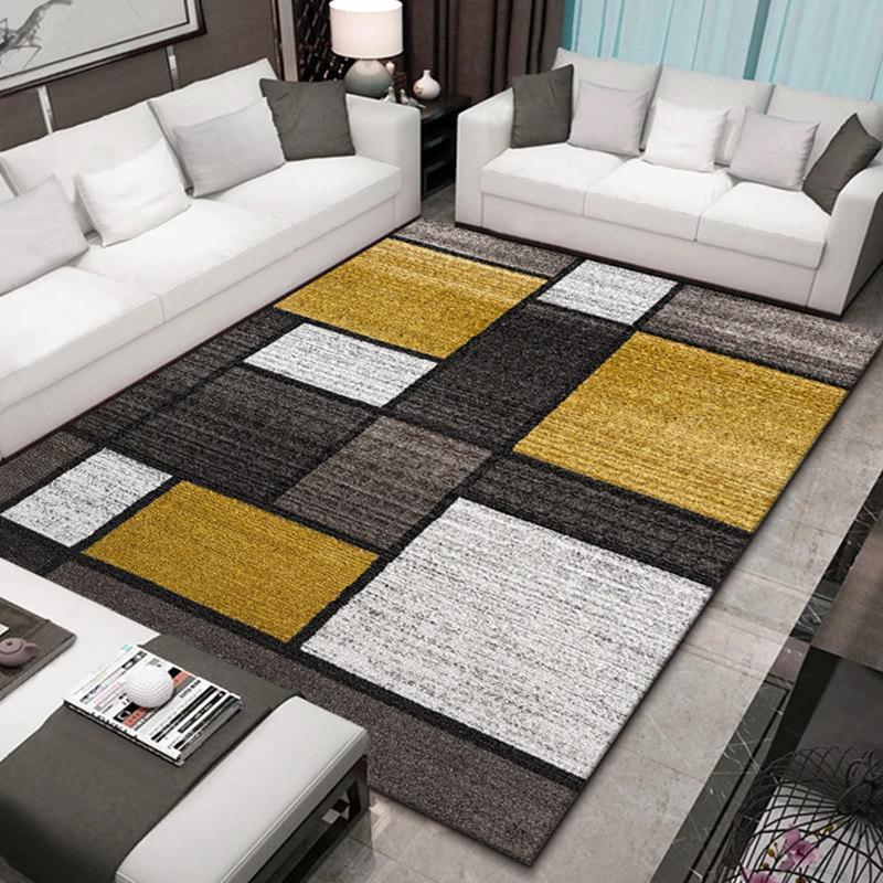 Nordic Modern Living Room Carpet Geometric Pattern Sofa Coffee Table Mat Bedside Carpet Bedroom Carpet