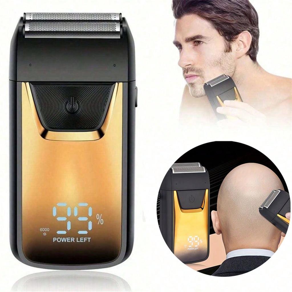 Hair Shaver Double Blades Shaver Electric Shaver Razor For Men Close Bald Head Barber Shaver Trimmer Cordless