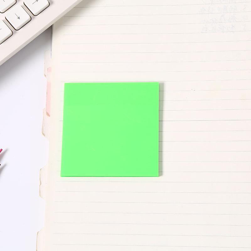Transparent Colored PET Sticky Notes - Reusable, See-Through, Fluorescent Index Stickers