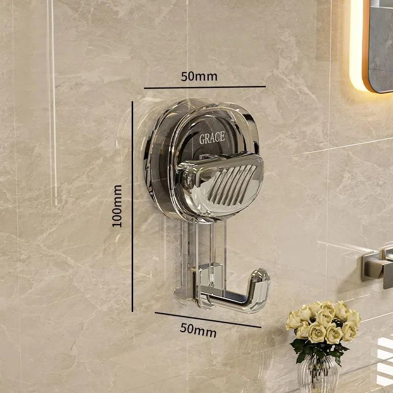 Transparent Suction Hooks Strong Vacuum Power Traceless No-Drilling Adhesive Hooks For Home Bathroom Kitchen Door Back