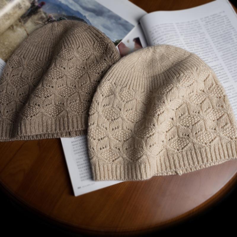 Cashmere Autumn and Winter New Style Women's High End Knitted Outdoor Warm Jacquard Ear Protection Hat Knitted Casual Toe Cap