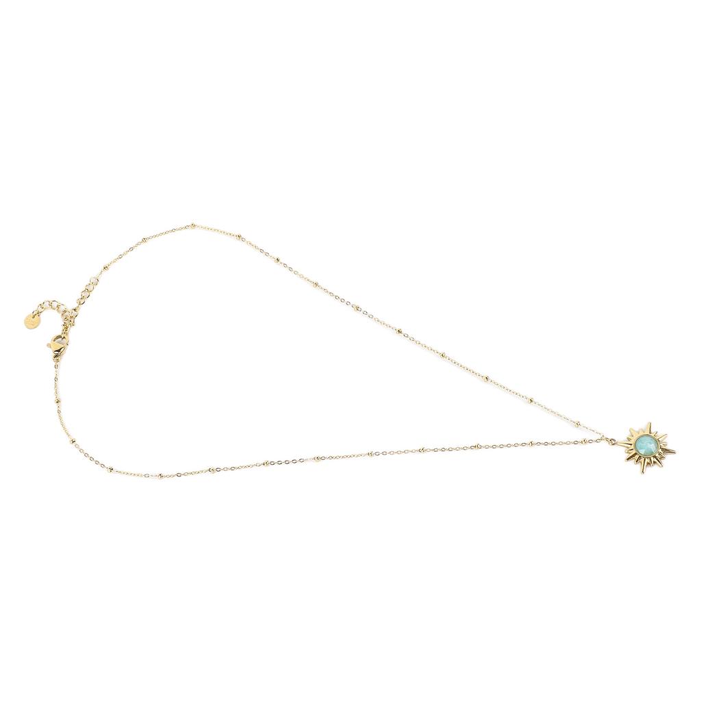 8-zackiger Stern Halskette Geometrie Stern Stein Kette Anhänger Halskette Stahl Exquisite Handwerkskunst Schmuck