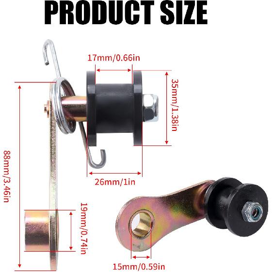 Heavy Duty Chain Roller Tensioner W/Spring 110Cc 125Cc 140Cc Dirt Pit Pro Dirt Bike 4 Wheeler Black