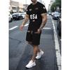 Tuta Sportiva Traspirante alla Moda da Uomo Casual Larga a Maniche Corte con Pantaloncini Tuta Comoda Unisex Abbigliamento Sportivo