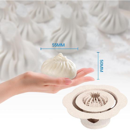 6.6'' Baozi Maker Machine,Food-Grade Material Big Dumpling Bao Bun Mold,Kid Easy To Use And Clean Momo Maker,Dumpling Crimper Maker Quick Made Pastry