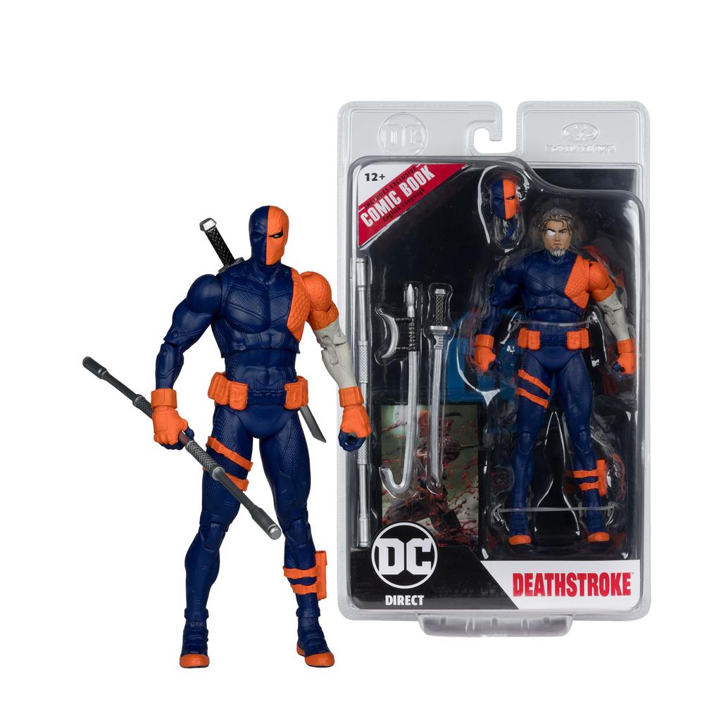 DC Direct Page Punchers Deathstroke Figure with Comic Book McFarlane Toy (DC Rebirth) 7-inch