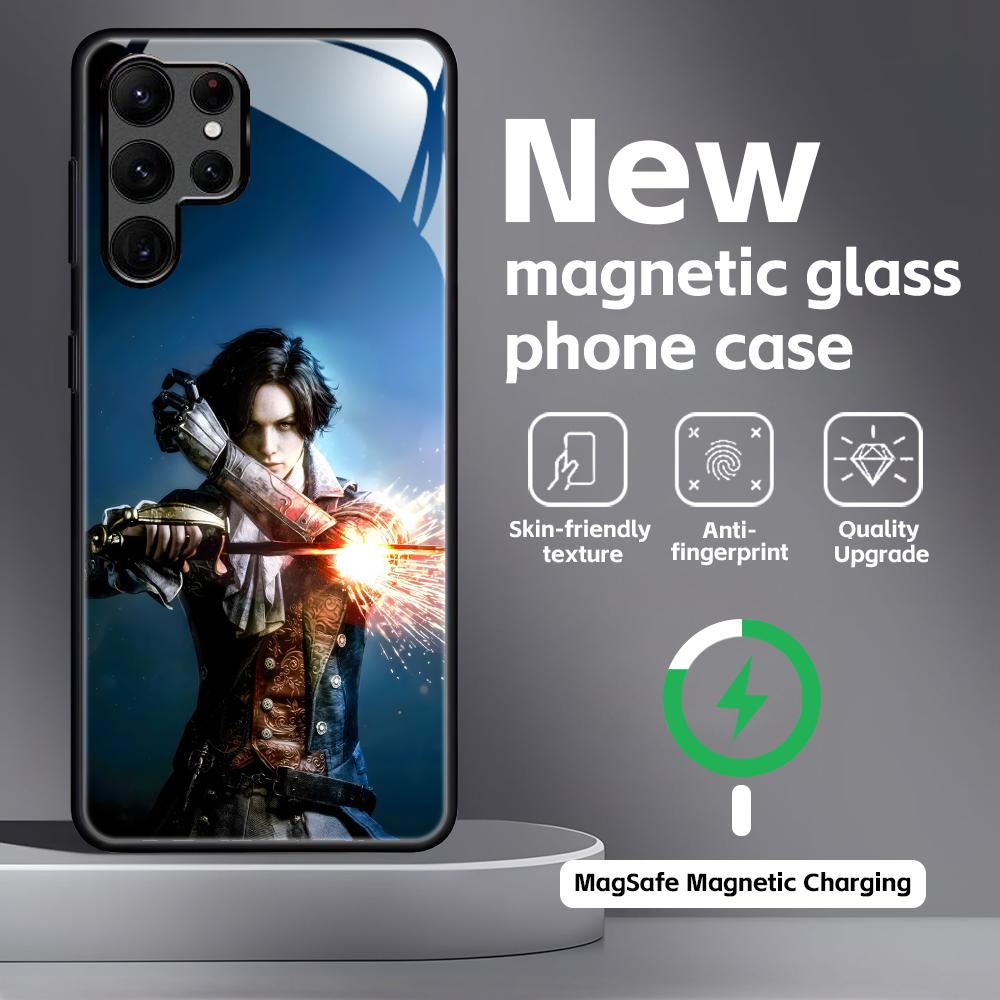 

HOT GAME L-Lies of P COOL Phone Case For Samsung S26 S25 S24 S23 S22 S21 Plus Ultra Note20 Glass Magnetic Case Galaxy S25 Ultra