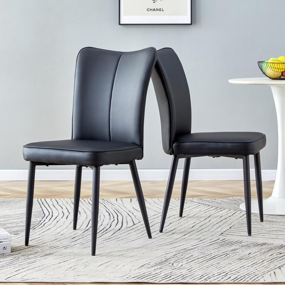 US STOCK Kitchen Dining Room Chairs Set Of 2 Simple Upholstered Side Chair With Backrest For Home Kitchen Living Room