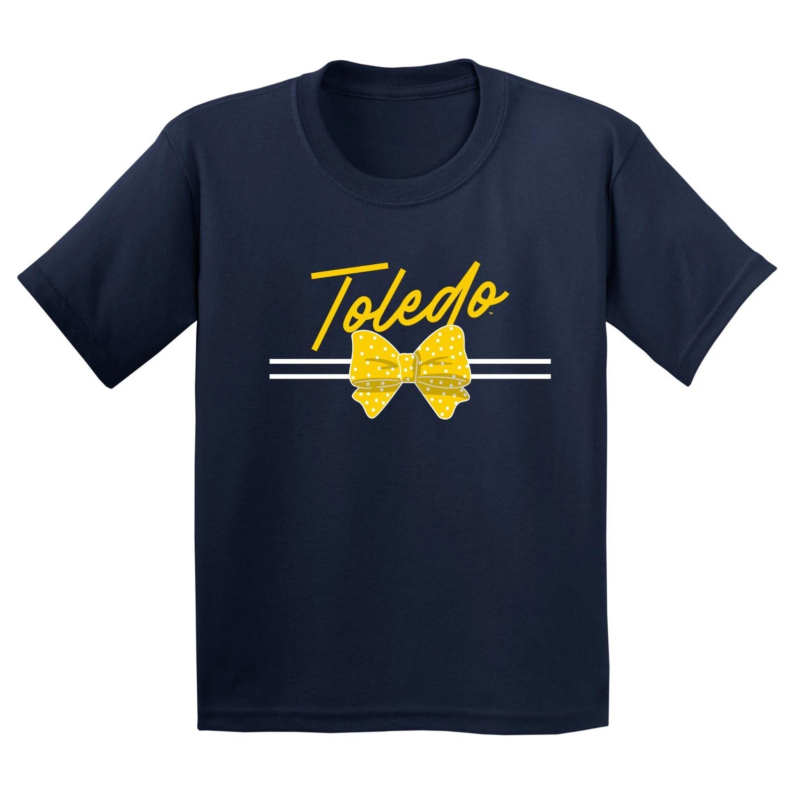 Toledo Bow Script Youth T-Shirt - Navy 2XL