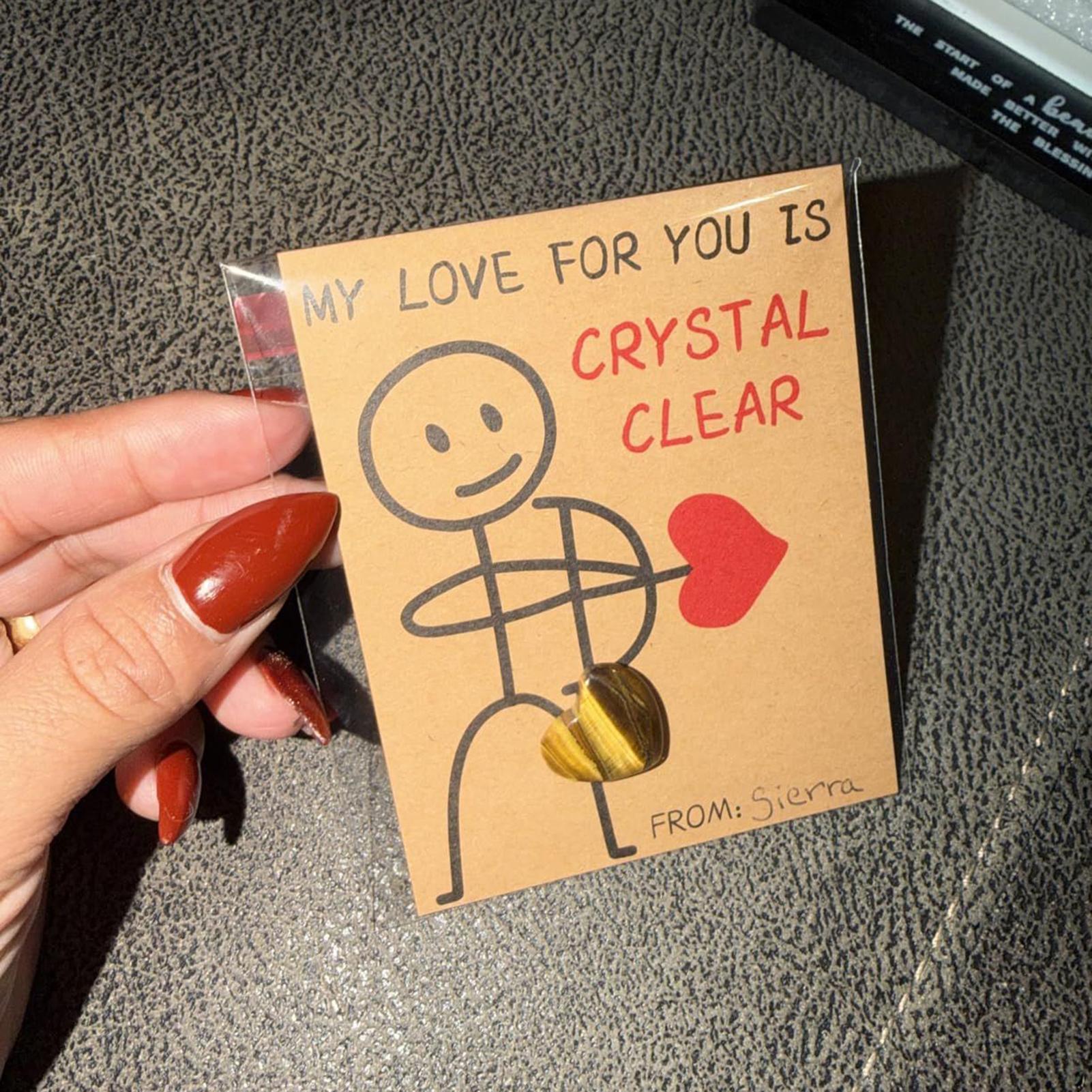 

Valentines Cards for Kids Goody Bag Filler with Heart Crystals Gem Cards for Kids Boys Girls Friends Teachers Classroom School China Mainland