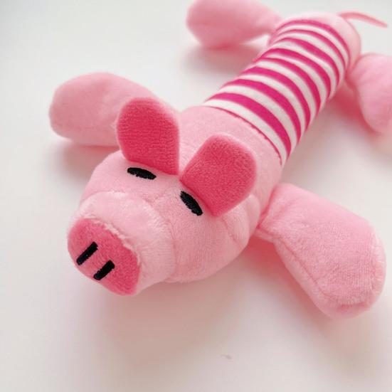 Plüschtier Hundespielzeug Quietschendes Schwein Ente Elefant Hundekauspielzeug Süßes Stofftier Zahnungsspielzeug für Hunde Welpen Beißspielzeug Tauziehen