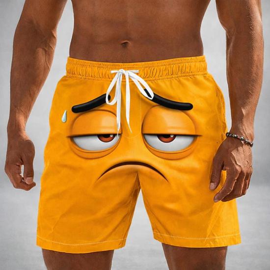Funny Expression Beach Shorts for Men, Quick-Dry, Loose-Fit, Trendy and Fun for Beach Vacations