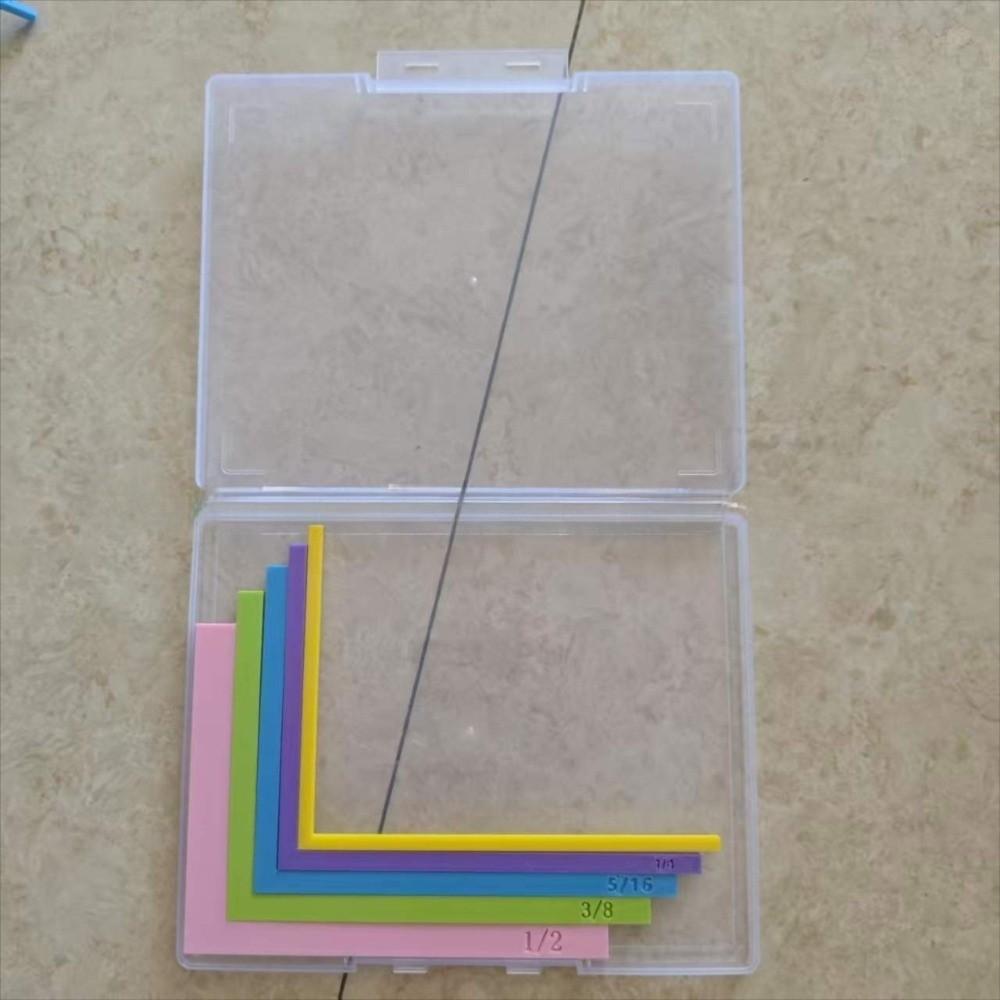 Size Tabs Paper Craft Alignment Guide With Storage Case L-Shaped Ruler Tool For Scrapbooking