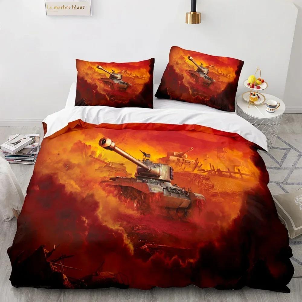 

Armored Tank Fighter Beding Set For Bedrom Soft Modern Bedspreads Comefortable Children Kids Soft Duvet Cover Comfortable Quilt Cover And Pilowcase 135*200cm Eu-Single