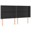 VidaXL LED Headboard Bedroom Furniture Double Bed Accessory Head of Bed Frame Interior Black 3124016