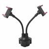 Cup Holder Phone Holder Upgraded Dual Cup Phone Holder Cupholder Phone Holder For Car Hands-Free Adjustable Long Gooseneck Car