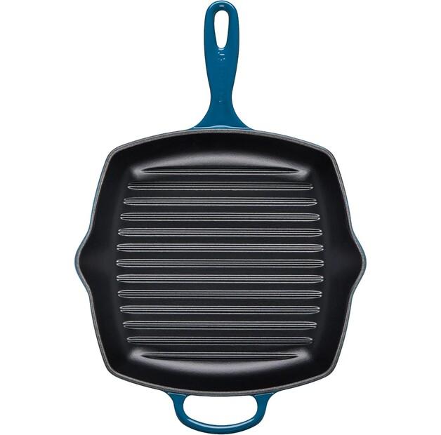Сковорода-гриль Le Creuset квадратная 26x26 см, глубокая, бирюзового цвета (20183266420422)