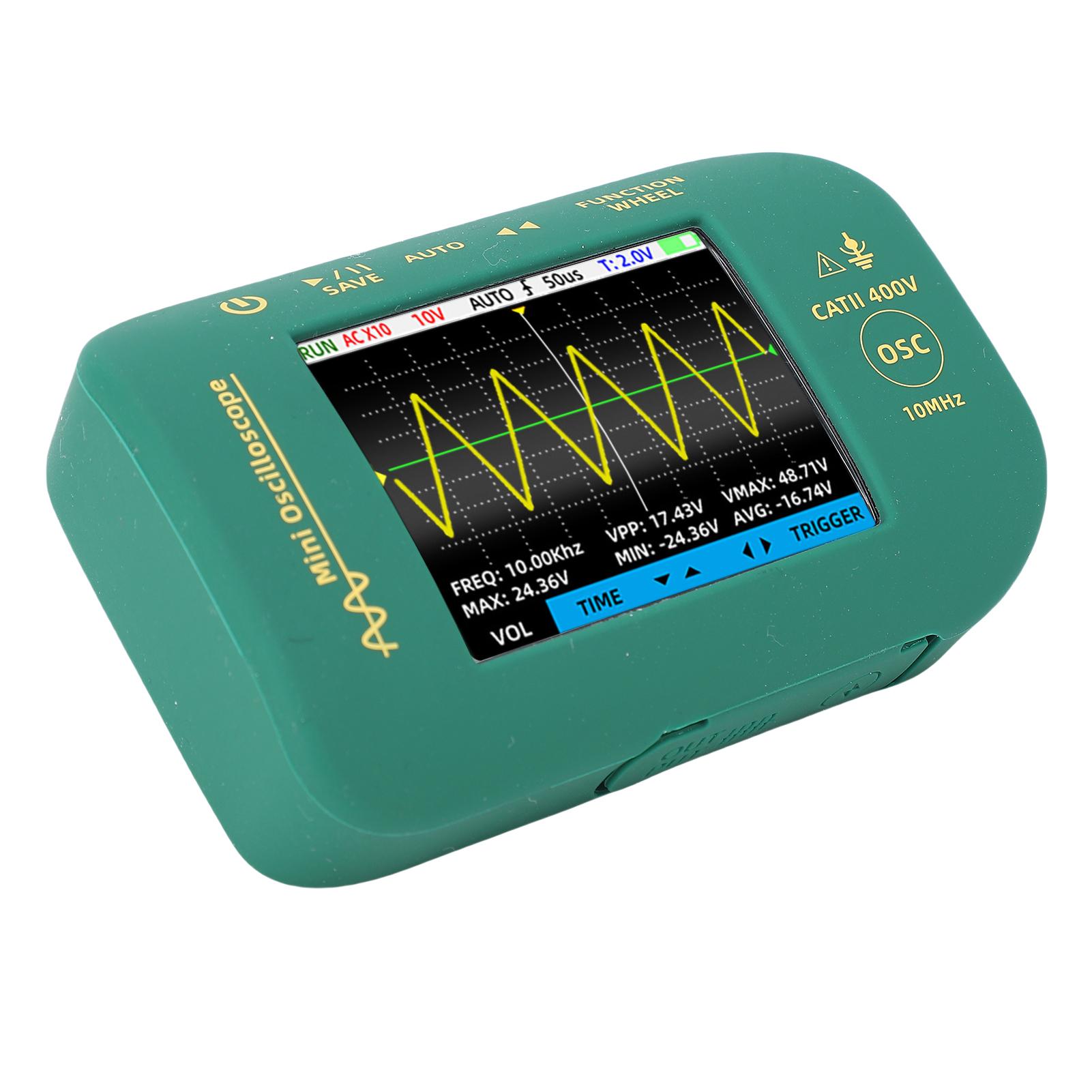 

Handheld Digital Oscilloscope Portable 2.8in Display 10MHz Bandwidth 48MSas Sampling USB