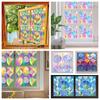 1PC Various Anti-fish Scale Colorful PVC Electrostatic Glass Sticker Window Film Home Decoration Window Grilles Glass