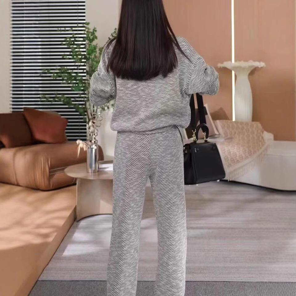 Casual Sport Tweedelige Set Dames Lente Herfst Losse Broek