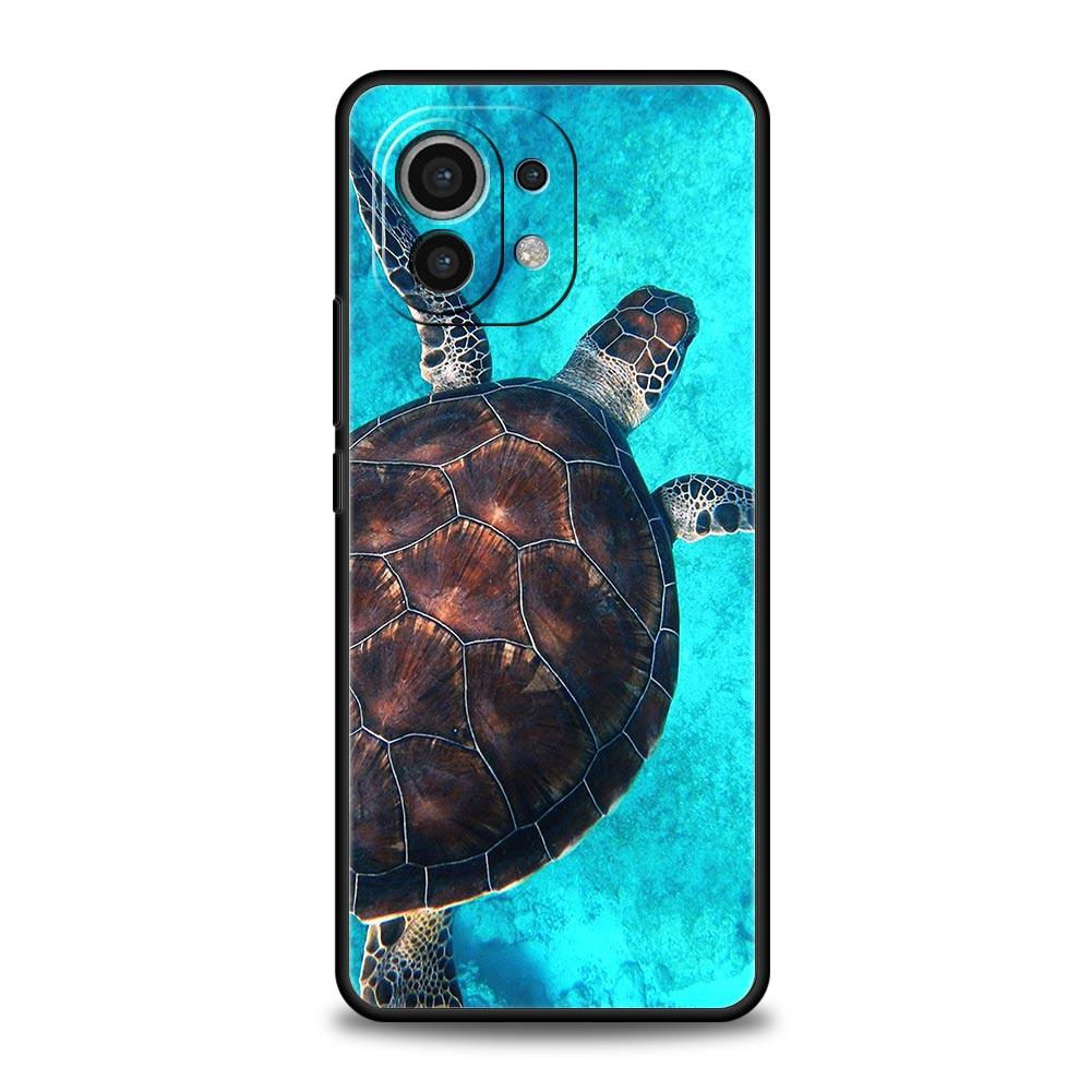 lovely Cartoon sea turtle ocean blue Case For Xiaomi 14 13T 12T Pro 12 13 11 Ultra Mi Note 10 Lite 10T 5G Pro 11T 11i 9T Cover