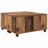 Coffee Table with Drawers Rustic Wood Look 75 X 75 X 38 Cm Engineered Wood