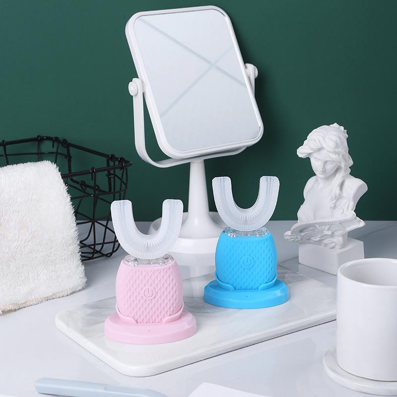 U-Electric shaped Toothbrush, New Electronic Lazy Mechanized Silicone Braces, Ultrasonic Tooth Beauty Sterilization