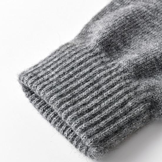 Women Knitted Gloves Winter Gloves with Red Nails Thickened Warm Full Finger Gloves for Daily Outings Skiing Cycling