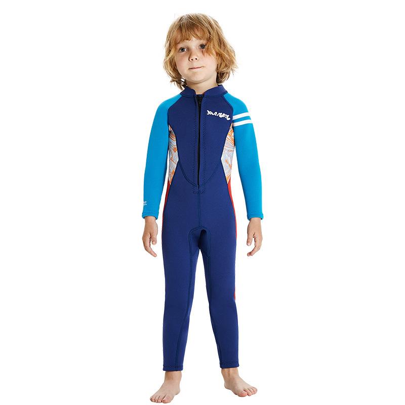 New 2.5MM Children's Warm Diving Suit Thick Long Sleeved Swimsuit Snorkeling And Surfing Diving Suit