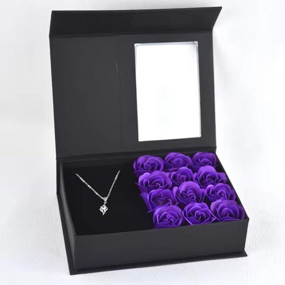 Open Window Soap Rose Lipstick Gift Box 12 Flowers Present Packing Bag  Couple