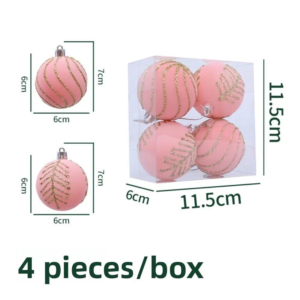 3/2/1Pcs Pumpkin Balls Christmas Tree Ornament Plastic DIY Crafts Painted Christmas Gifts Boxes Pendant Hanging Ornament