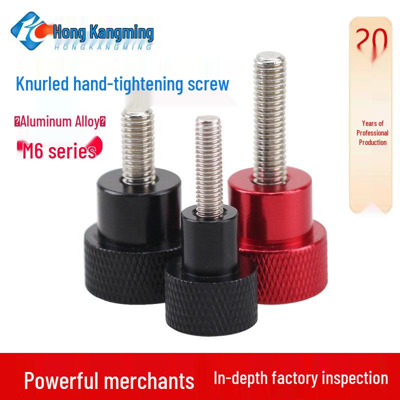 M6 Aluminum Alloy Knurled Hand Tightening Screw Bolt with Stainless Steel Handle