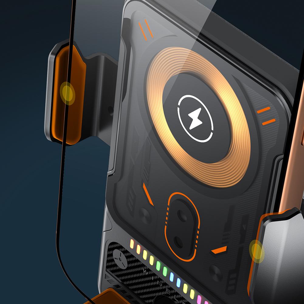 Wireless Car Phone Holder with 15W Fast Charging Automatic Clamp 360 Degree Rotation Compatible with Smartphones for Safe Drivin