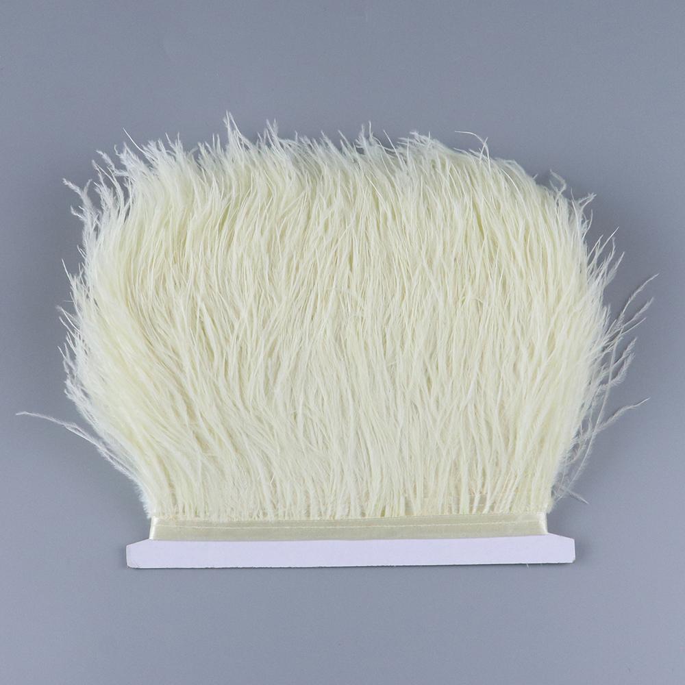 1 Meter Natürlicher Straußenfederbesatz 8-10CM Hochzeitsfeierkleid DIY Nähzubehör Schmuckverarbeitung Band Plumas Handwerk