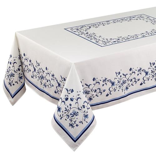 Pflanzenmuster Wasserdichte Tischdecke Blau Mode Druck Heimdekor Hochzeitsfeier Wasserdichte Tischdecken Für Rechteckige Tische