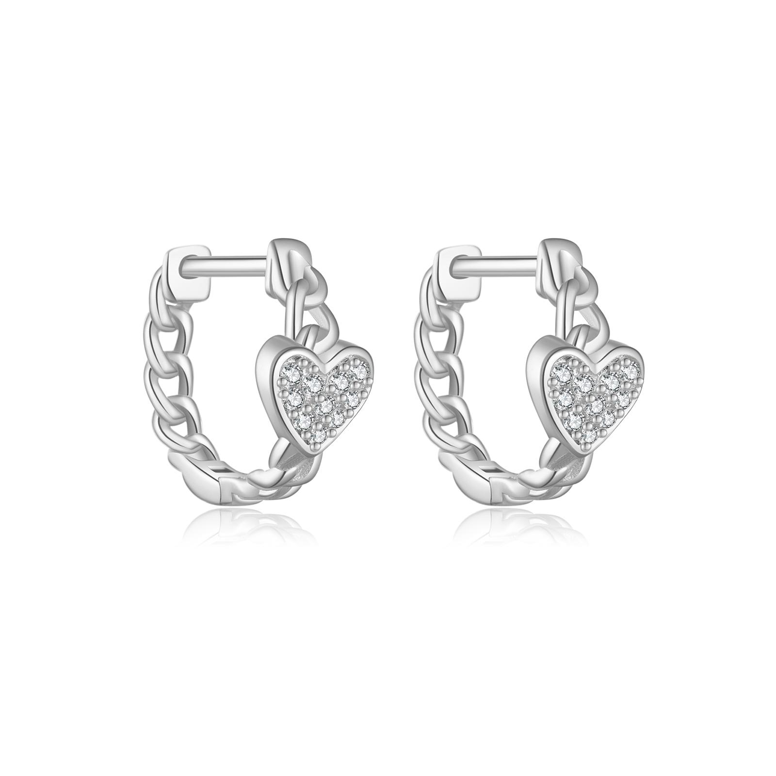 

ANDYWEN 925 Sterling Silver Hoop Earrings Gold Plated Ladies Earrings Heart Shaped Earrings Sparkling Cubic Zirconia Fine Jewelry m