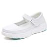 Fashion Leather Air Cushion Nurse Shoes Soft-Soled Women White Medical Shoes Breathable One-Step Flat Non-Slip Walking Sneaker
