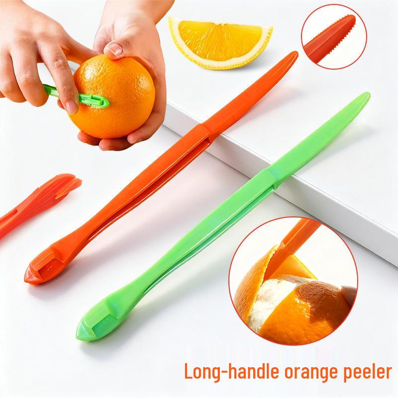 Plastic Orange Peeler Tool for Grapefruit and Citrus Fruits зелёный