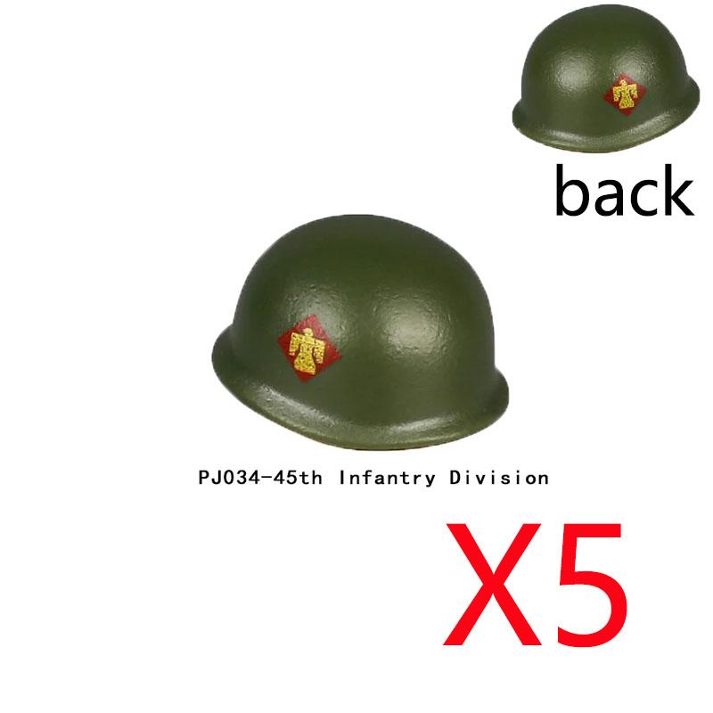 Military Figure MOC Building Block Accessories Vest Equipment Soviet American Soldier Helmet Hat Kit Mini Brick Toy Gift K48