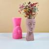 Artistic Figure Flowerpot Molds Cements Mould Silicone Texture for Flower Vase