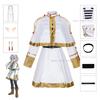 Sousou No Frieren Cosplay Kostüm Perücke Schuhe Anime Zauberer Kleid Elfenohr Halloween Party Charistmas für Frauen Mädchen