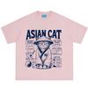Asian Cat Funny Meme Tshirt Unisex Unisex Fashion Tshirt Summer Shortsleeved Loosefitting Casual Cotton Tshirts Streetwear Tops