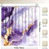 4Pcs Bathroom Shower Curtain Set Purple Golden Pattern Bathroom Curtain With 12 Hooks Non Slip Rugs Toilet Cover Mat Bathroom Partition