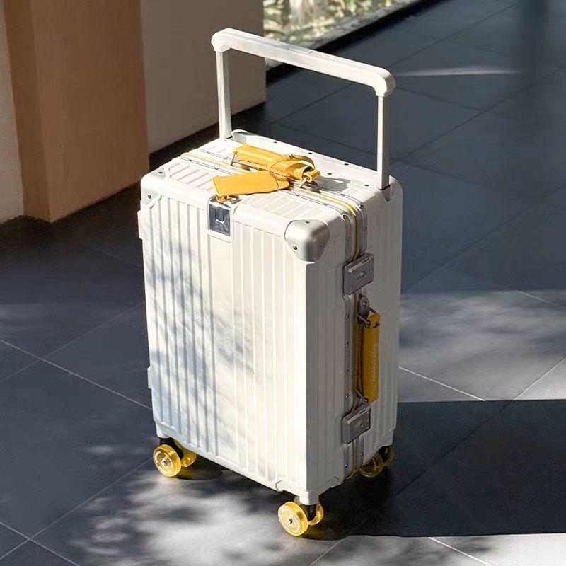 Silent Universal Skate Wheel Suitcase - 20" Boarding Password Box & 24" Trolley Case for Women