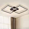 LED Ceiling Light - NETTLIFE - Living Room Ceiling Light 24W - Black - Warm White (3000K) - Metal