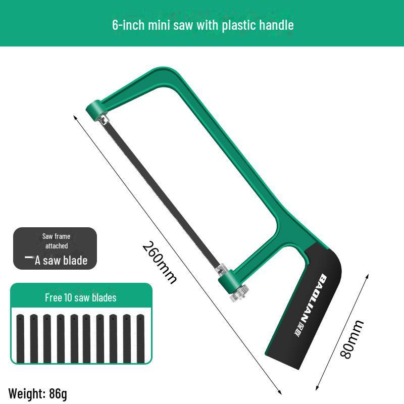 Baolian Multipurpose Handheld Hacksaw for Wood and Metal Cutting