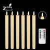 LED Electronic Candle Simulation: Glossy Long Rod Wax with Remote Control for Christmas Atmosphere