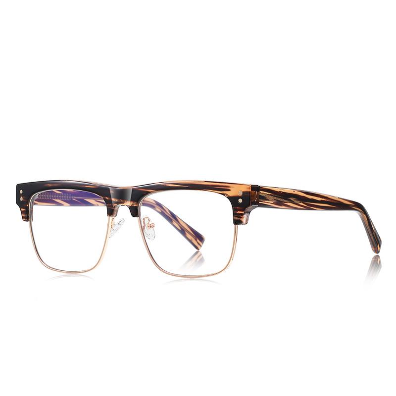 

TR90 Fashion Anti-blue Light Reading Glasses Transparent Oversized Square Eyeglasses Men Half Frame Business Presbyopia Glasses 0