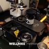 WELLHIKE SWS Vintage Camping Metall-Mittagessenbox Kaffee Tee Outdoor-Ausrüstung Werkzeugkasten Aufbewahrungskoffer